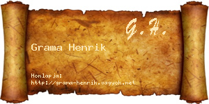 Grama Henrik névjegykártya