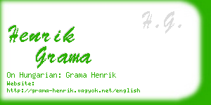 henrik grama business card